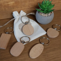 porte cles en bois