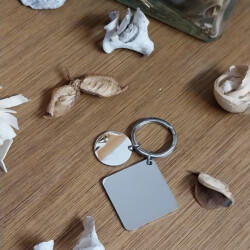 porte clé en acier à graver