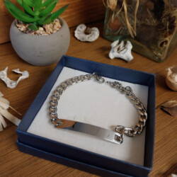 gourmette en acier inoxydable à graver