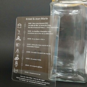 faire part en acrylique transparent