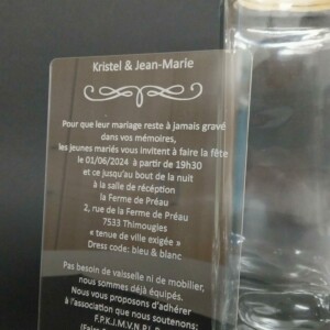 faire part en acrylique transparent